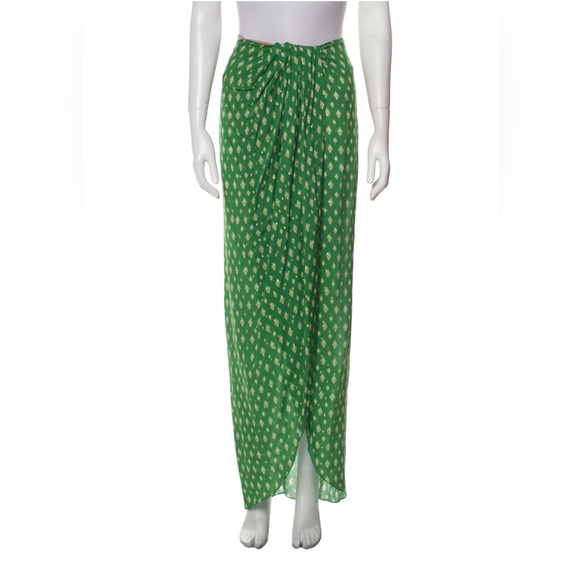 NWOT Joanna Ortiz Merecumbe Print Faux Wrap Maxi Skirt Size 4 $970 - Picture 11 of 13